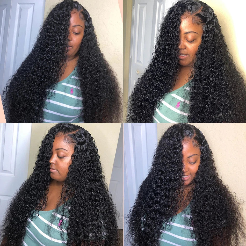 12A Brazilian Afro Kinky Curly Bundles With Closure Human Hair Bundles With Frontal Loose Deep Wave Hair Bundles With Closure