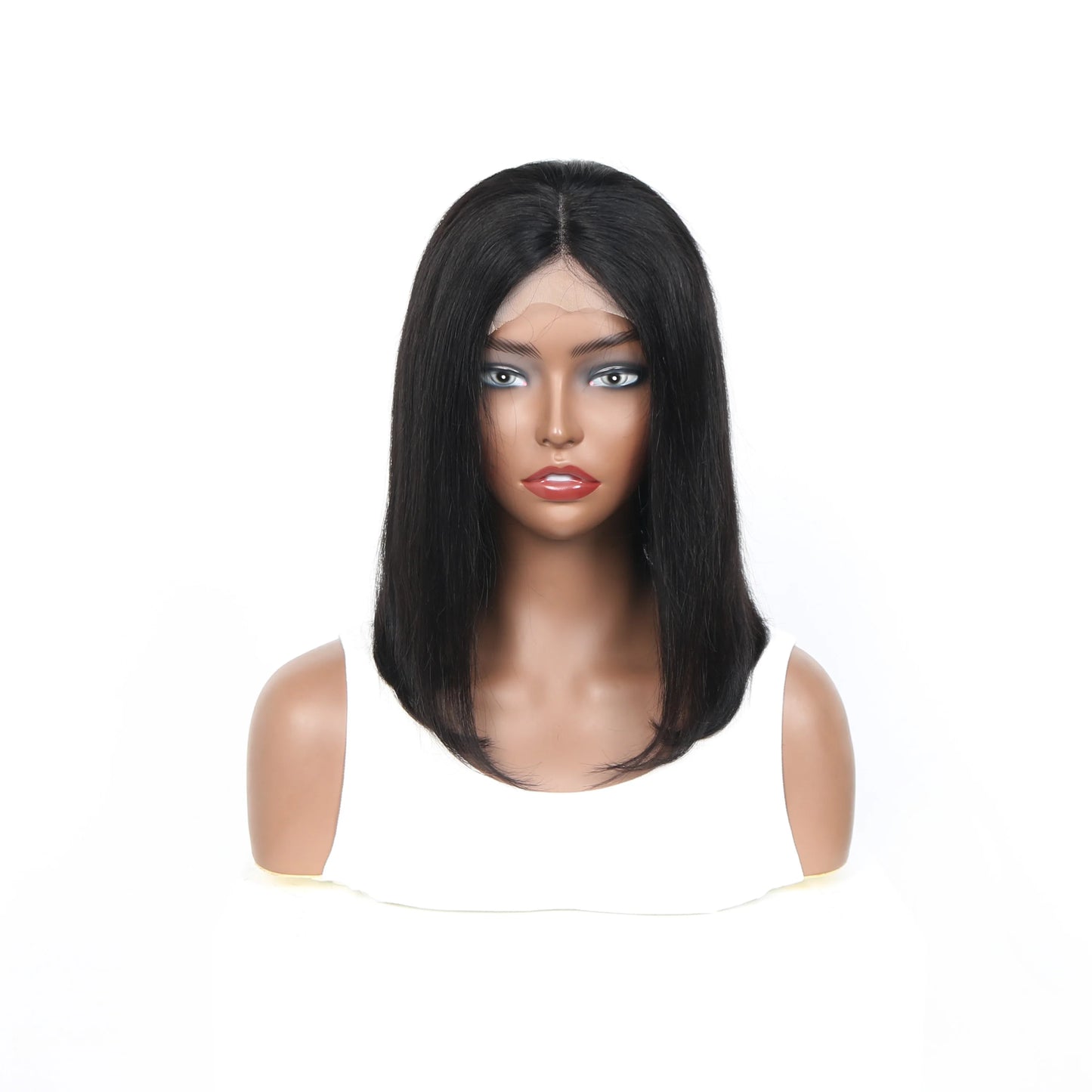 Raw Hair Brazil 200 Density 100% Human Hair Lace Black Women Pre Plucke Frontal Wigs Black 13x4 Bob Wig Front Human Hair Wig
