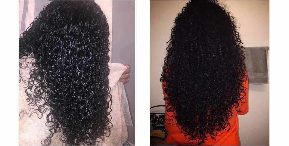 12A Brazilian Virgin Human Hair Kinky Curly Bundles With Frontal Ocean Water Wave Bundles With Frontal Bundles With Lace Closure