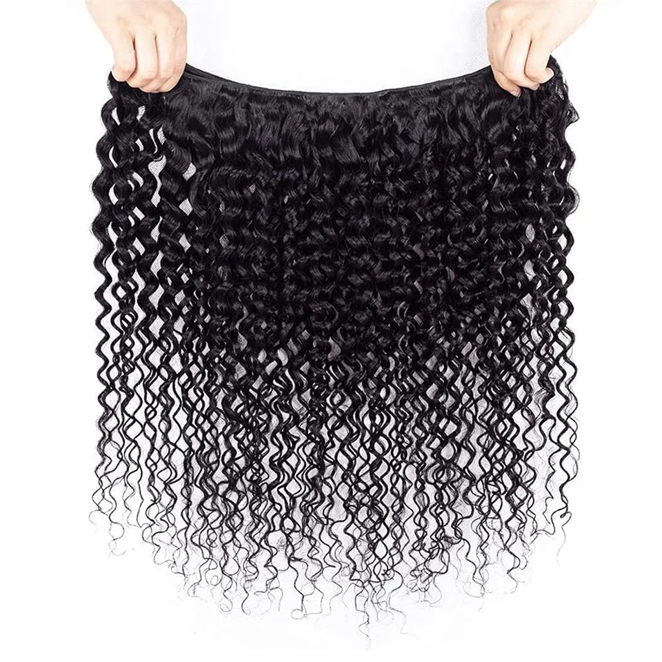 Brazilian Hair Kinky Curly Bundles Human Hair Weaving Natural Color 1//3/4 Bundles Jerry Curly Bundles Human Hair Extensions