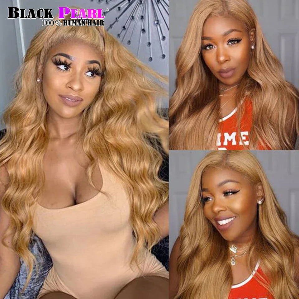 Honey Blonde 27 Colored Hair Brazilian Body Wave Natural Remy Hair Bundles 8 To 26 Inches Sold By 1/3/4 Hair Extension