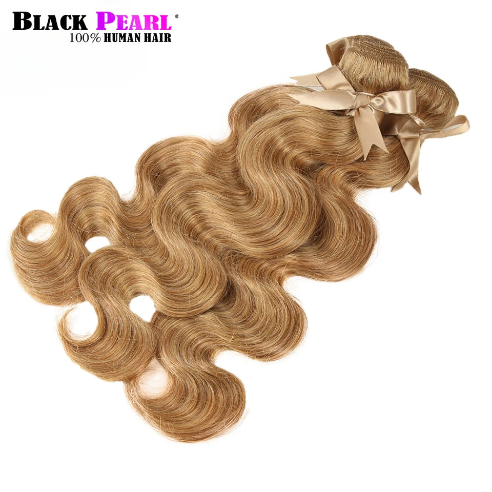 Honey Blonde 27 Colored Hair Brazilian Body Wave Natural Remy Hair Bundles 8 To 26 Inches Sold By 1/3/4 Hair Extension